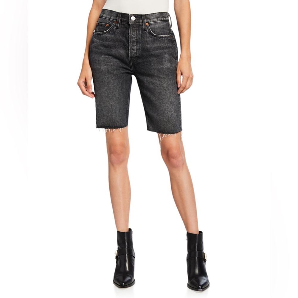 RE/DONE Jean shorts gray (size 24) knee length